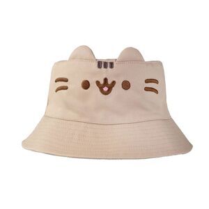 Pusheen Womens/Ladies Face Bucket Hat / Beige